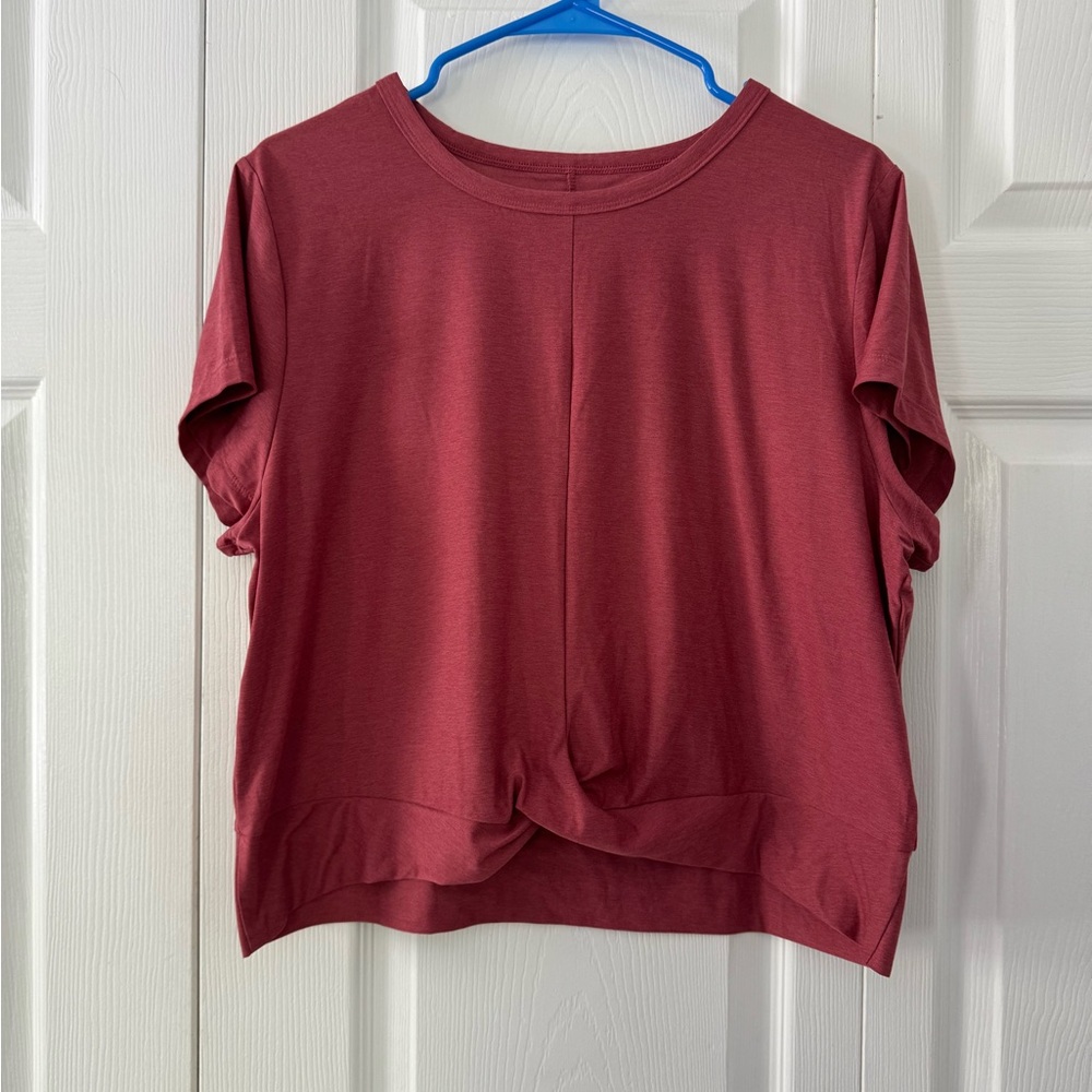 Old Navy Red Tie Front Short Sleeve T-Shirt
